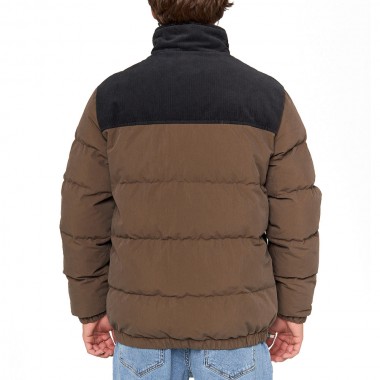 RIP CURL FADE OUT CORD PUFFER JACKET CHOCOLATE