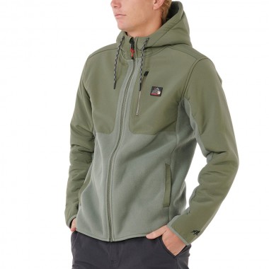 RIP CURL ANTI SERIES SEARCH ZIP FLEECE CACTUS GREEN
