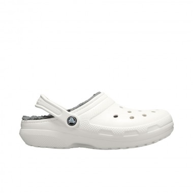 CROCS CLASSIC LINED CLOGS WHITE/GREY