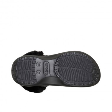 CROCS CLASSIC PLATFORM FUZZ LINED W CLOGS BLACK