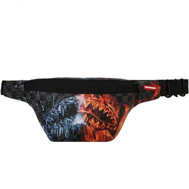 SPRAYGROUND FIRE & ICE SHARK SAVVY CROSSBODY BAG