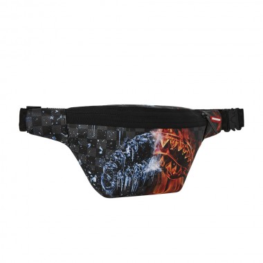 SPRAYGROUND FIRE & ICE SHARK SAVVY CROSSBODY BAG
