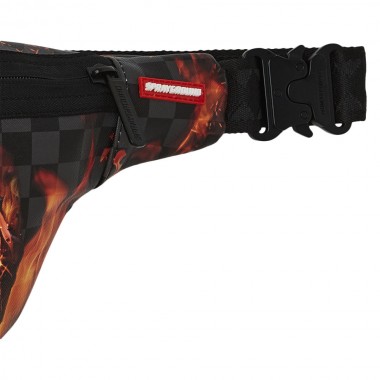 SPRAYGROUND FIRE & ICE SHARK SAVVY CROSSBODY BAG