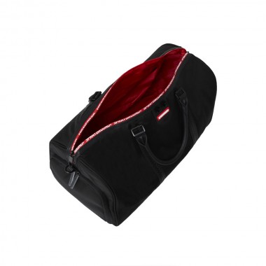 SPRAYGROUND PRINTED ZIPPER SHARK DUFFLE BAG