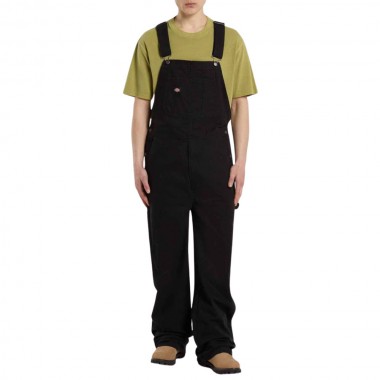 DICKIES CANVAS BIB BLACK