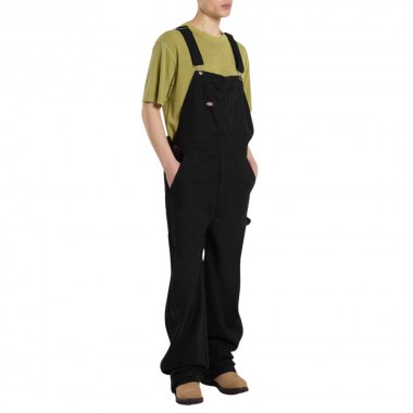 DICKIES CANVAS BIB BLACK