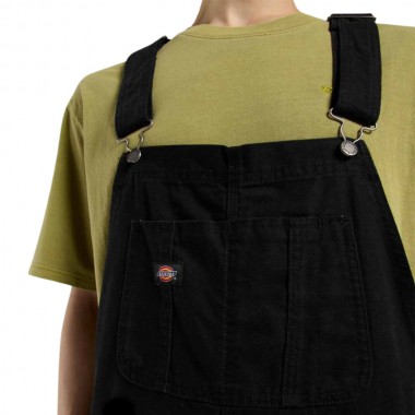 DICKIES CANVAS BIB BLACK