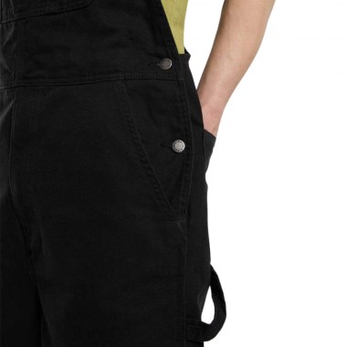 DICKIES CANVAS BIB BLACK