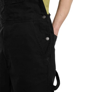 DICKIES CANVAS BIB BLACK