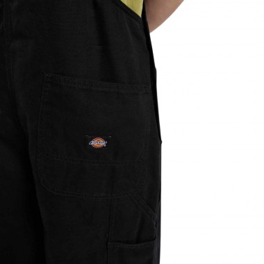 DICKIES CANVAS BIB BLACK