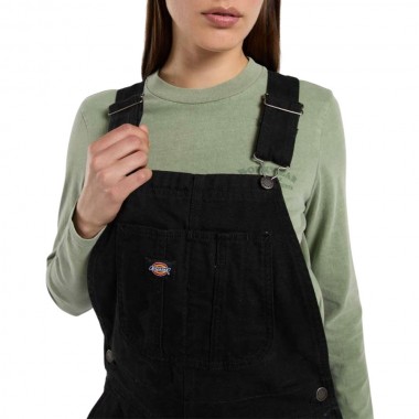 DICKIES CANVAS W BIB BLACK