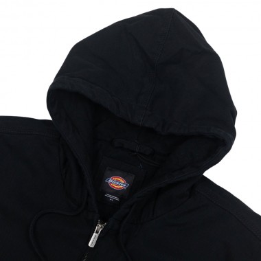 DICKIES HILHAM HOODED CANVAS JACKET BLACK