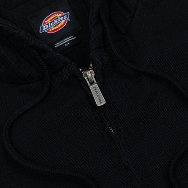 DICKIES HILHAM HOODED CANVAS JACKET BLACK