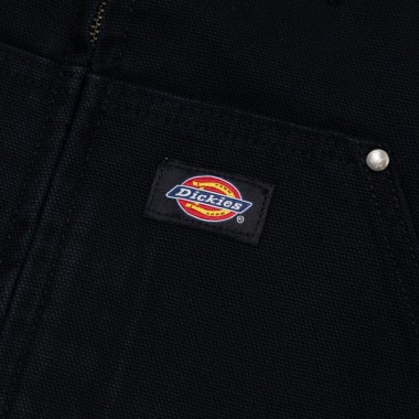 DICKIES HILHAM HOODED CANVAS JACKET BLACK