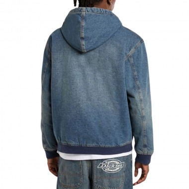DICKIES HILHAM HOODED JACKET KHAKI TINTED BLUE