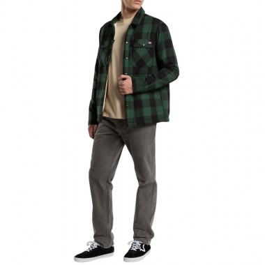 DICKIES LINED SACRAMENTO LS SHIRT PINE NEEDLE GREEN