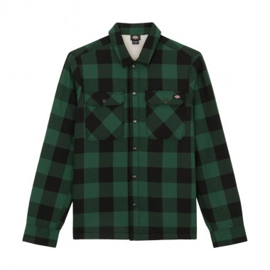 DICKIES LINED SACRAMENTO LS SHIRT PINE NEEDLE GREEN