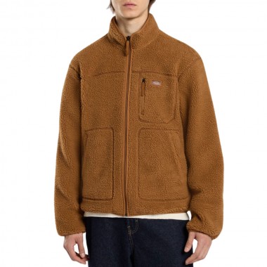 DICKIES MOUNT HOPE ZIP FLEECE BROWN DUCK