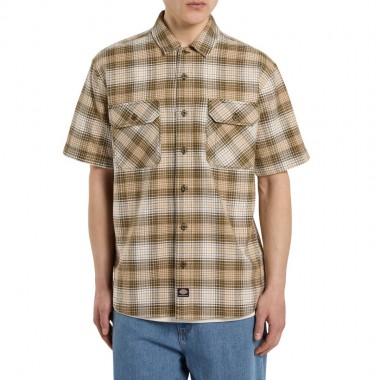 DICKIES X MIKE ANDERSON CHECK SHIRT DARK OLIVE