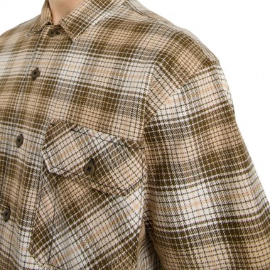 DICKIES X MIKE ANDERSON CHECK SHIRT DARK OLIVE
