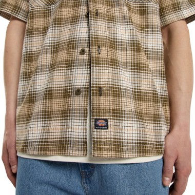 DICKIES X MIKE ANDERSON CHECK SHIRT DARK OLIVE