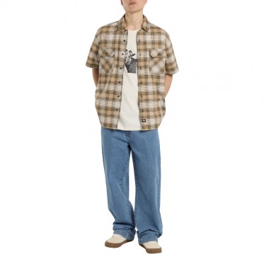 DICKIES X MIKE ANDERSON CHECK SHIRT DARK OLIVE