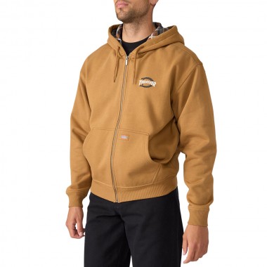 DICKIES X THRASHER ZIP HOODIE BROWN DUCK