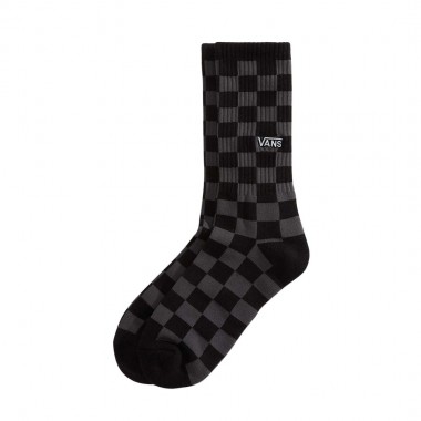 VANS CHECKERBOARD CREW SOCKS BLACK/CHARCOAL