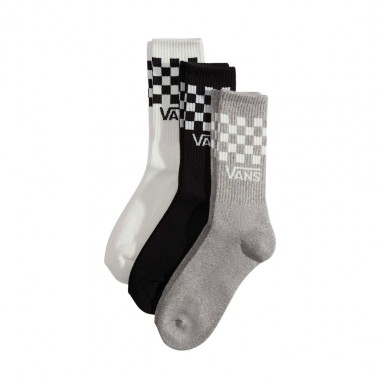 VANS CLASSIC CHECK CREW SOCKS 3-PACK CHECKERBOARD BLACK/WHITE