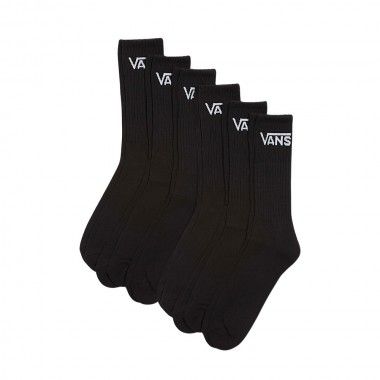 VANS CLASSIC CREW SOCKS 6-PACK BLACK