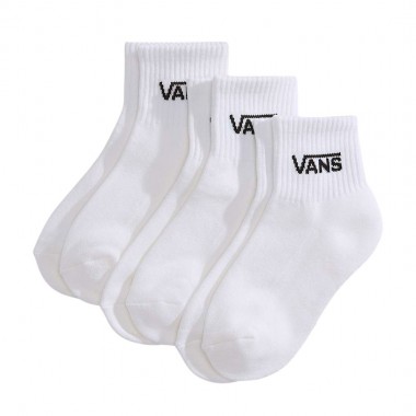 VANS CLASSIC HALF CREW K SOCKS 3-PACK WHITE