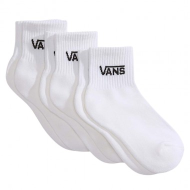 VANS CLASSIC HALF CREW K SOCKS 3-PACK WHITE