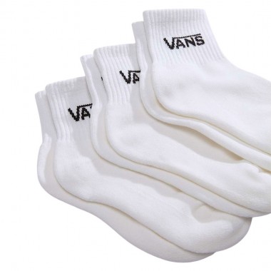 VANS CLASSIC HALF CREW K SOCKS 3-PACK WHITE