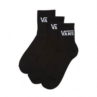 VANS CLASSIC HALF CREW SOCKS 3-PACK BLACK