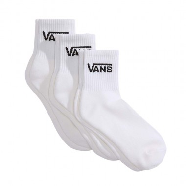 VANS CLASSIC HALF CREW SOCKS 3-PACK WHITE