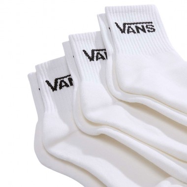 VANS CLASSIC HALF CREW SOCKS 3-PACK WHITE