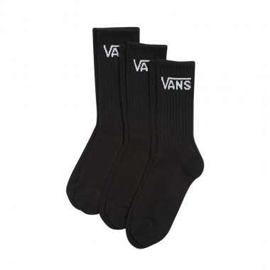 VANS CLASSIC K CREW SOCKS 3-PACK BLACK
