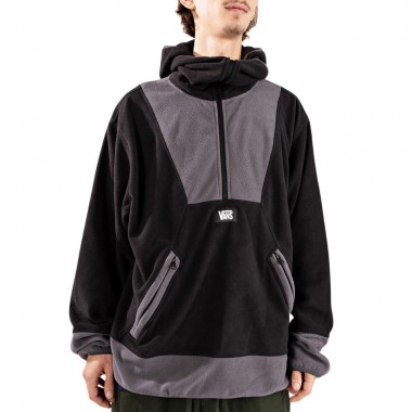 VANS MTE WARRENS POLAR FLEECE HALF ZIP SWEATHSIRT BLACK