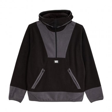 VANS MTE WARRENS POLAR FLEECE HALF ZIP SWEATHSIRT BLACK