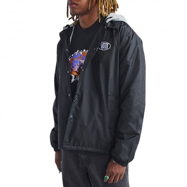 VANS RILEY HOODED COACHES JACKET BLACK