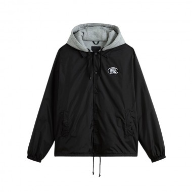 VANS RILEY HOODED COACHES JACKET BLACK