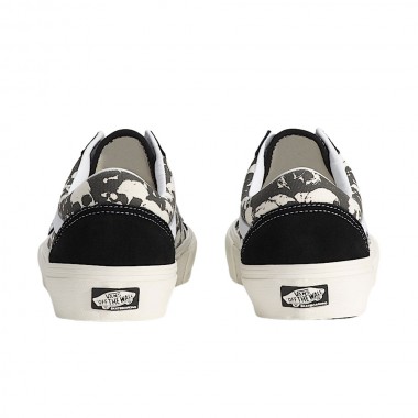 VANS SKATE OLD SKOOL SKULL PILE SHOES BLACK/WHITE/GUM