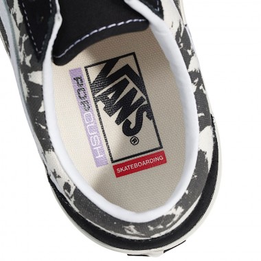 VANS SKATE OLD SKOOL SKULL PILE SHOES BLACK/WHITE/GUM