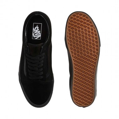 VANS UA OLD SKOOL SHOES (SUEDE)BLACK/BLACK