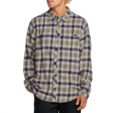 BILLABONG COASTLINE FLANNEL LS SHIRT OLIVE