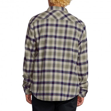BILLABONG COASTLINE FLANNEL LS SHIRT OLIVE