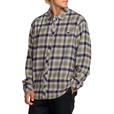 BILLABONG COASTLINE FLANNEL LS SHIRT OLIVE