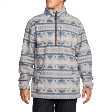 BILLABONG BOUNDARY HALF ZIP MOCK NECK FLEECE ALLOY