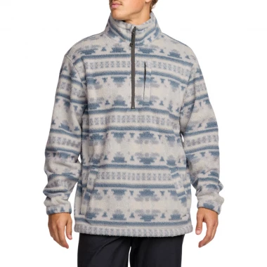 BILLABONG BOUNDARY HALF ZIP MOCK NECK FLEECE ALLOY