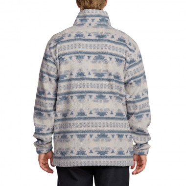 BILLABONG BOUNDARY HALF ZIP MOCK NECK FLEECE ALLOY